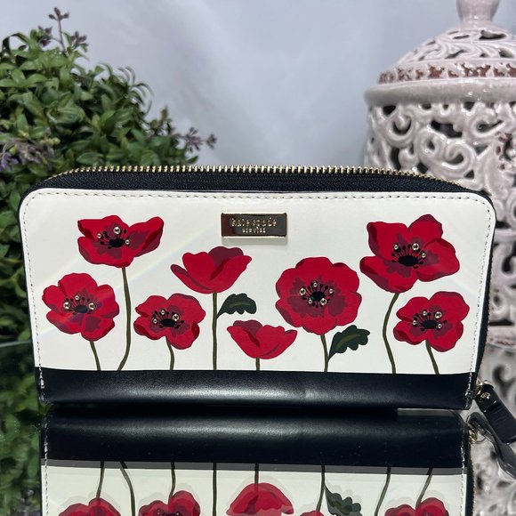 kate spade Accessories - Kate Spade Ooh La La Poppy Zipper Wallet